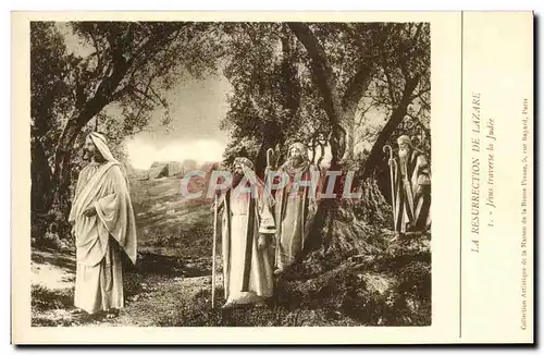 Cartes postales Resurrection de Lazare Jesus traverse la Judee