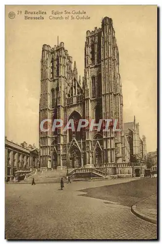 Cartes postales Bruxelles Eglise Ste Gudule