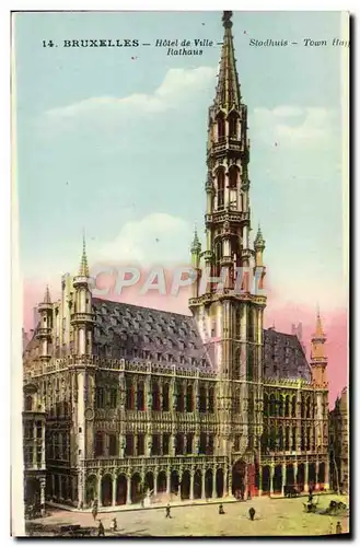 Cartes postales Bruxelles Hotel de ville