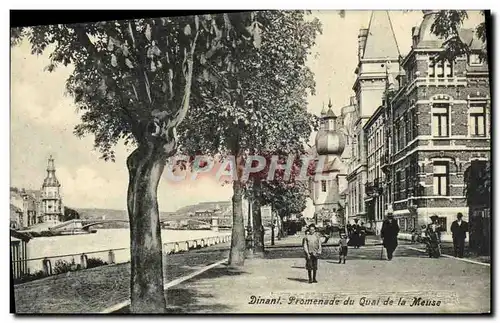Cartes postales Dinant Promenade du quai de la Meuse