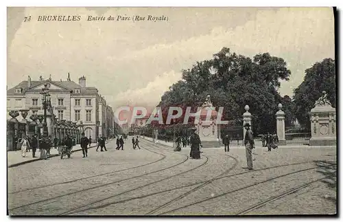 Cartes postales Bruxelles Entree du parc Rue royale