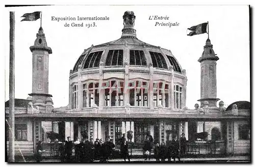 Cartes postales Exposition internationale Gand 1913 L&#39entree principale