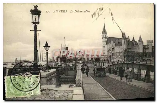 Cartes postales Anvers le debarcadere Bateau