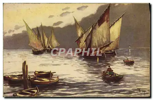 Cartes postales Fantaisie Bateaux