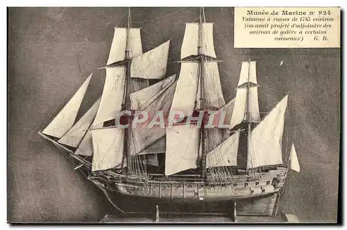 Cartes postales Musee de marine Vaisseau a rames de 1785