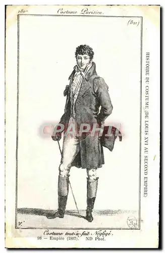 Cartes postales Costume parisien Empire