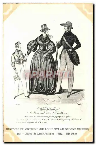 Ansichtskarte AK Costume Regne de louis Philippe 1836