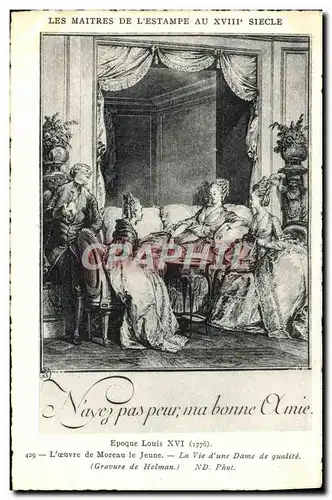 Ansichtskarte AK Estampes 18eme Louis XVI Moreau le Jeune La vie d&#39une dame de qualite Helman