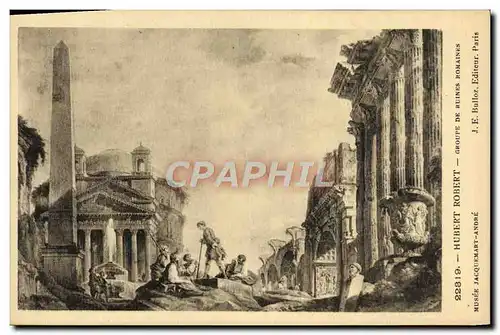 Cartes postales Hubert Robert Ruines romaines Jacquemart Andre