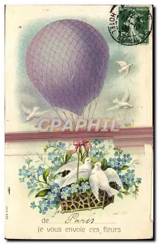 Ansichtskarte AK Fantaisie Colombes Paris Ballon Dirigeable