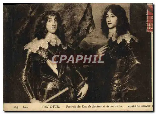 Cartes postales Van Dyck Portrait du duc de Baviere et de son frere Musee du Louvre Paris