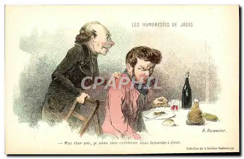 Ansichtskarte AK Fantaisie Les humouristes de jadis Daumier