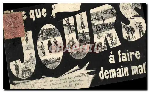 Cartes postales Militaria Jours a faire