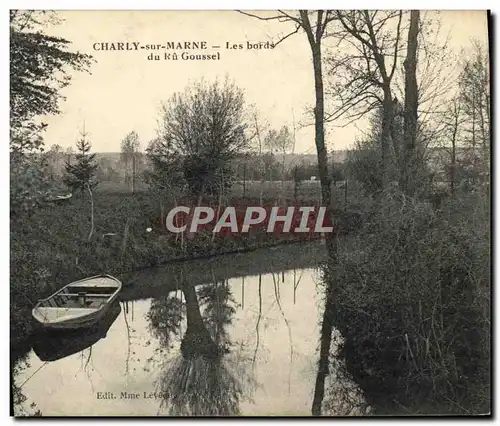 Cartes postales Charly sur Marne Les bords du Ru Goussel