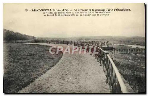 Ansichtskarte AK Saint Germain En Laye La terrasse et la nouvelle table d&#39orientation