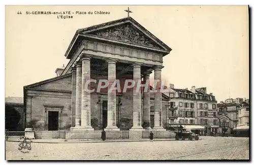 Cartes postales St Germain En Laye Place du chateau l&#39eglise