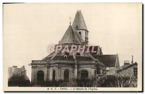 Cartes postales Triel L&#39Abside de l&#39eglise