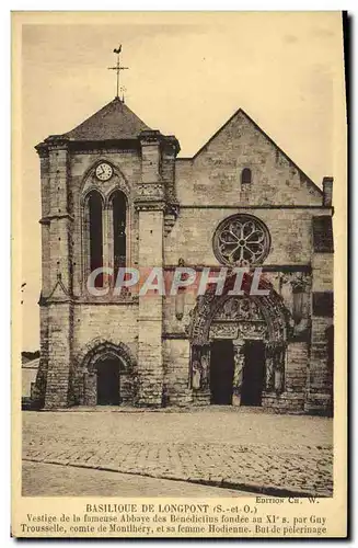 Ansichtskarte AK Basilique De Longpont Vestige de la fameuse abbaye des Benedictins