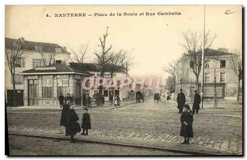 Cartes postales Nanterre Place de la boule et rue gambetta