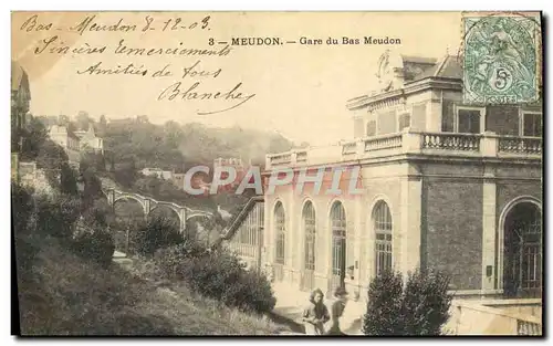 Cartes postales Meudon Gare du Bas Meudon