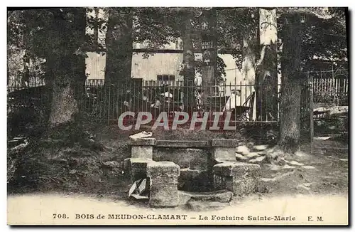 Cartes postales Bois de Meudon La Fontaine Sainte Maire