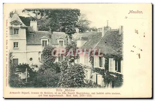 Cartes postales Meudon Villa Moliere Armande Bajard Femme de Moliere