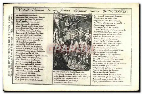 Cartes postales Moeurs et Coutumes de l&#39Ancien Paris Satire sur Law et l&#39agiotage 1720