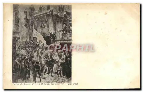 Cartes postales Entree de Jeanne d'Arc a Orleans par Scherrer