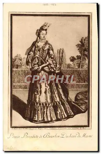 Cartes postales Louise Benedicte de Bourbon Duchesse de Maine