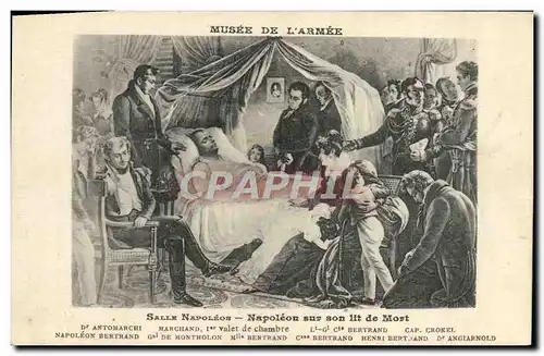 Ansichtskarte AK Musee de l&#39Armee Paris Salle Napoleon sur son lit de mort