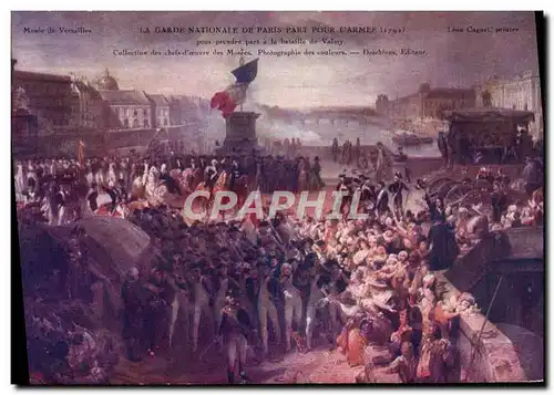 Cartes postales La garde nationale de Paris part pour la France 1792