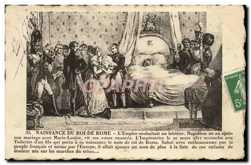 Cartes postales Naissance du Roi de Rome Napoleon 1er