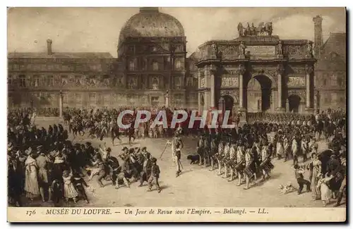 Ansichtskarte AK Napoleon Musee du Louvre Paris Un jour de revue sous l&#39Empire Bellange