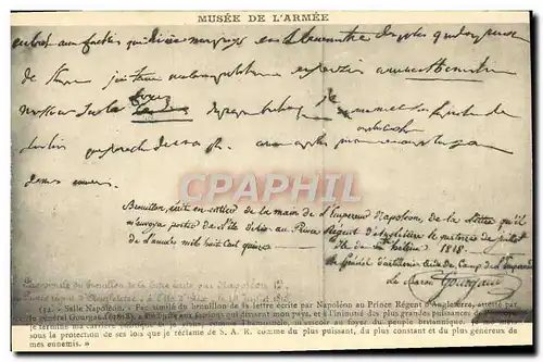 Ansichtskarte AK Napoleon Lettre au prince Regent d&#39Angleterre