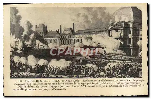 Cartes postales Prise des Tuileries 1792