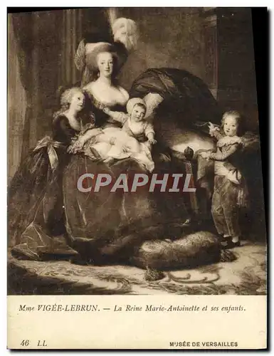 Cartes postales Mme Vigee La Reine Marie Antoinette et ses enfants Musee de Versailles