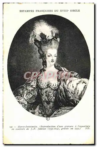 Cartes postales Marie Antoinette