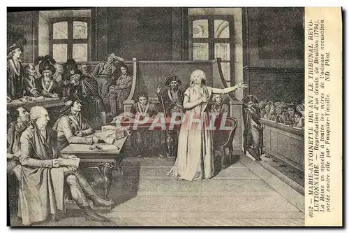 Ansichtskarte AK Marie Antoinette devant le Tribunal Revolutonnaire Bouillon