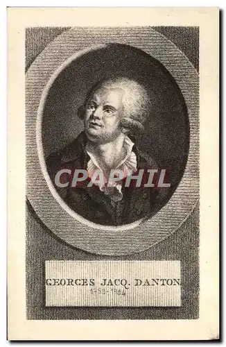 Cartes postales Georges Jacq Danton 1759 1794