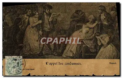 Cartes postales Revolution Appel des condamnes