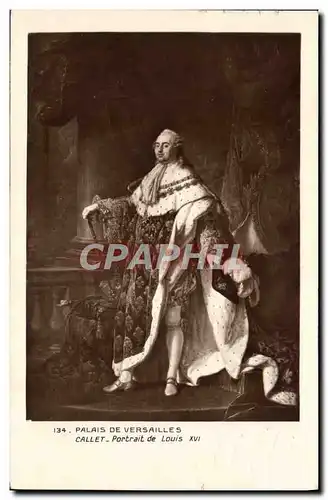 Cartes postales Palais de Versailles Callet Portrait de louis XVI