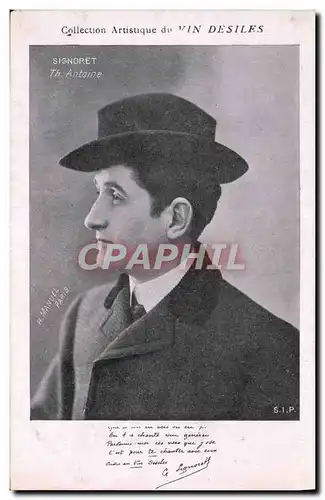 Cartes postales Collection artistique Vin Desiles Signoret Theatre Antoine