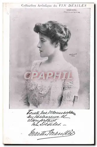 Cartes postales Collection artistique Vin Desiles Brandes Renaissance