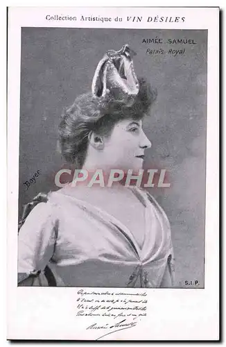 Cartes postales Collection artistique Vin Desiles Aimee Samuel Palais Royal