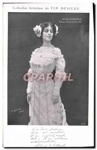 Cartes postales Collection artistique Vin Desiles Mylo d&#39ARcylle Folies Dramatiques