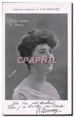 Cartes postales Collection artistique Vin Desiles Rachel Launay Opera Comique