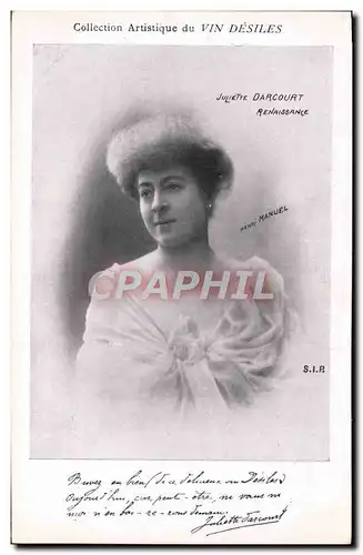 Cartes postales Collection artistique Vin Desiles Juliette Darcourt Renaissance