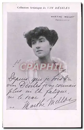 Cartes postales Collection artistique Vin Desiles Marthe Mellot Renaissance