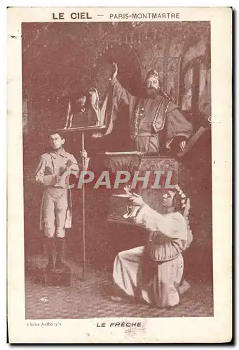 Cartes postales Le Ciel Paris Montmartre Le preche