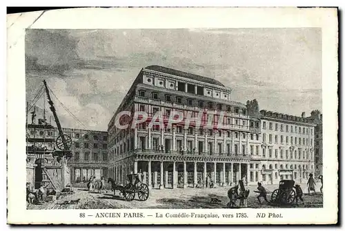 Cartes postales Ancien Paris La Comedie Francaise vers 1785